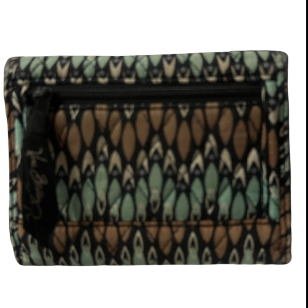 Vera Bradley Black, Brown, and Green Patterned Clutch - Picture 2 of 3